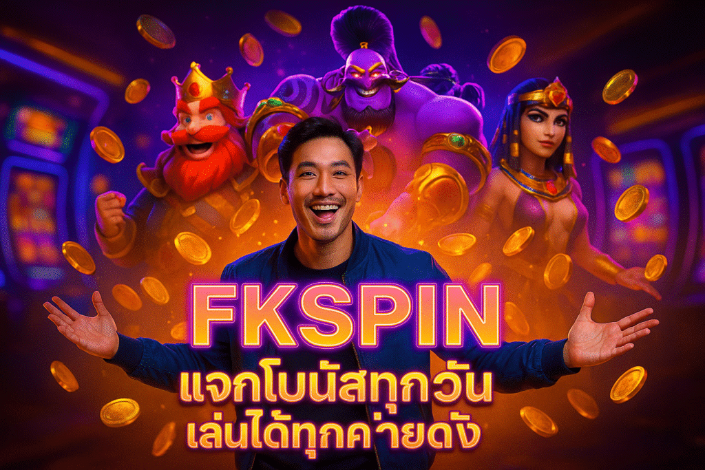 FKSPIN แจกโบนัสทุกวัน เล่นได้ทุกค่ายดัง